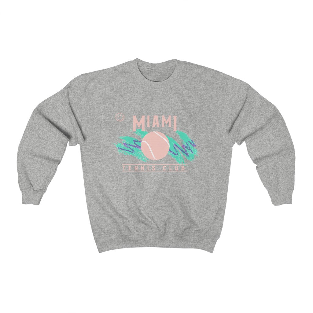 Miami Tennis Club Unisex Crewneck Sweatshirt