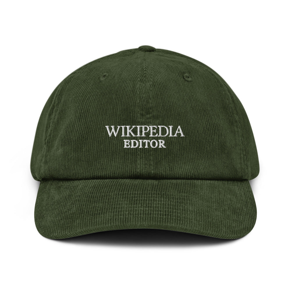 Wikipedia Editor Corduroy hat
