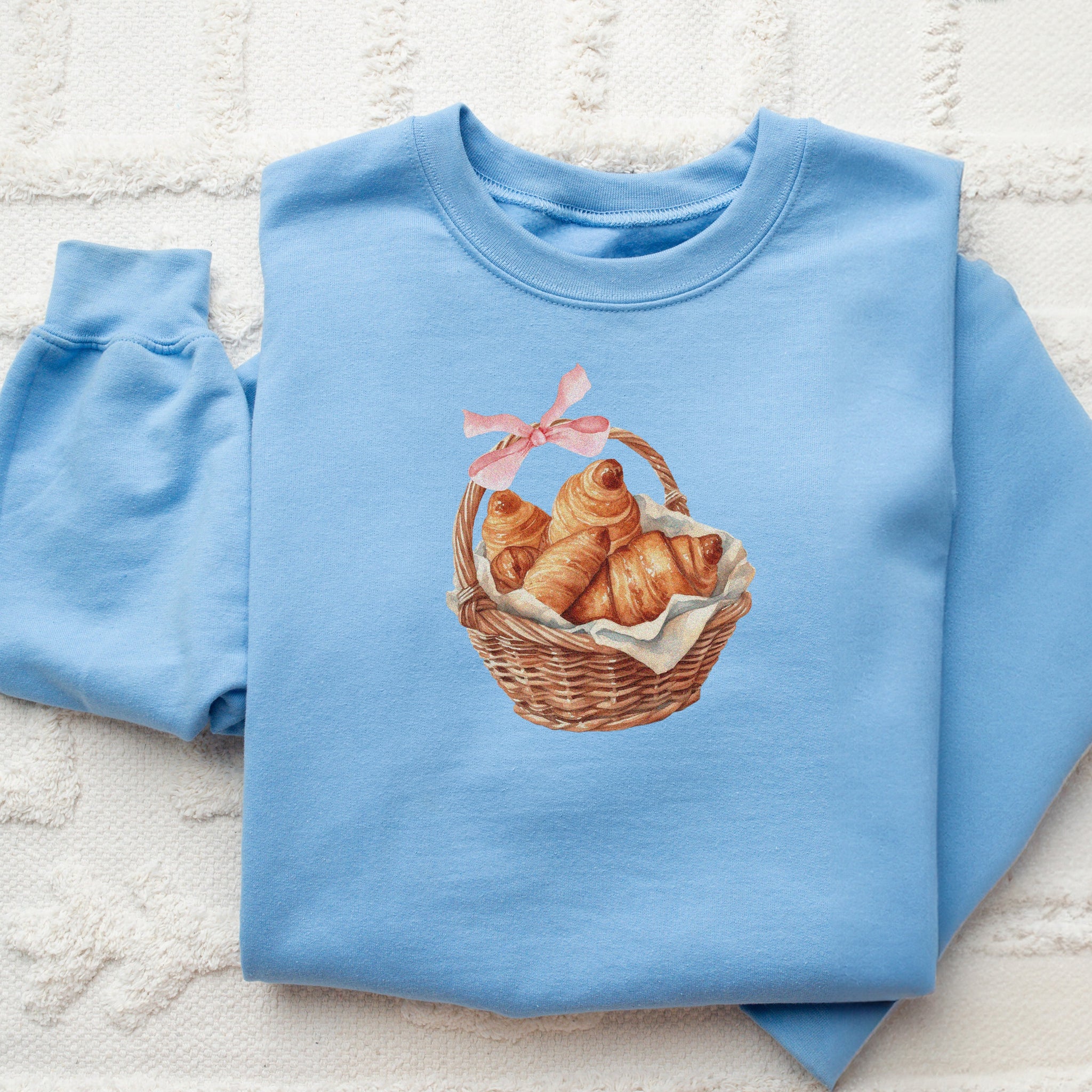 Croissant Basket Cottagecore Unisex Sweatshirt