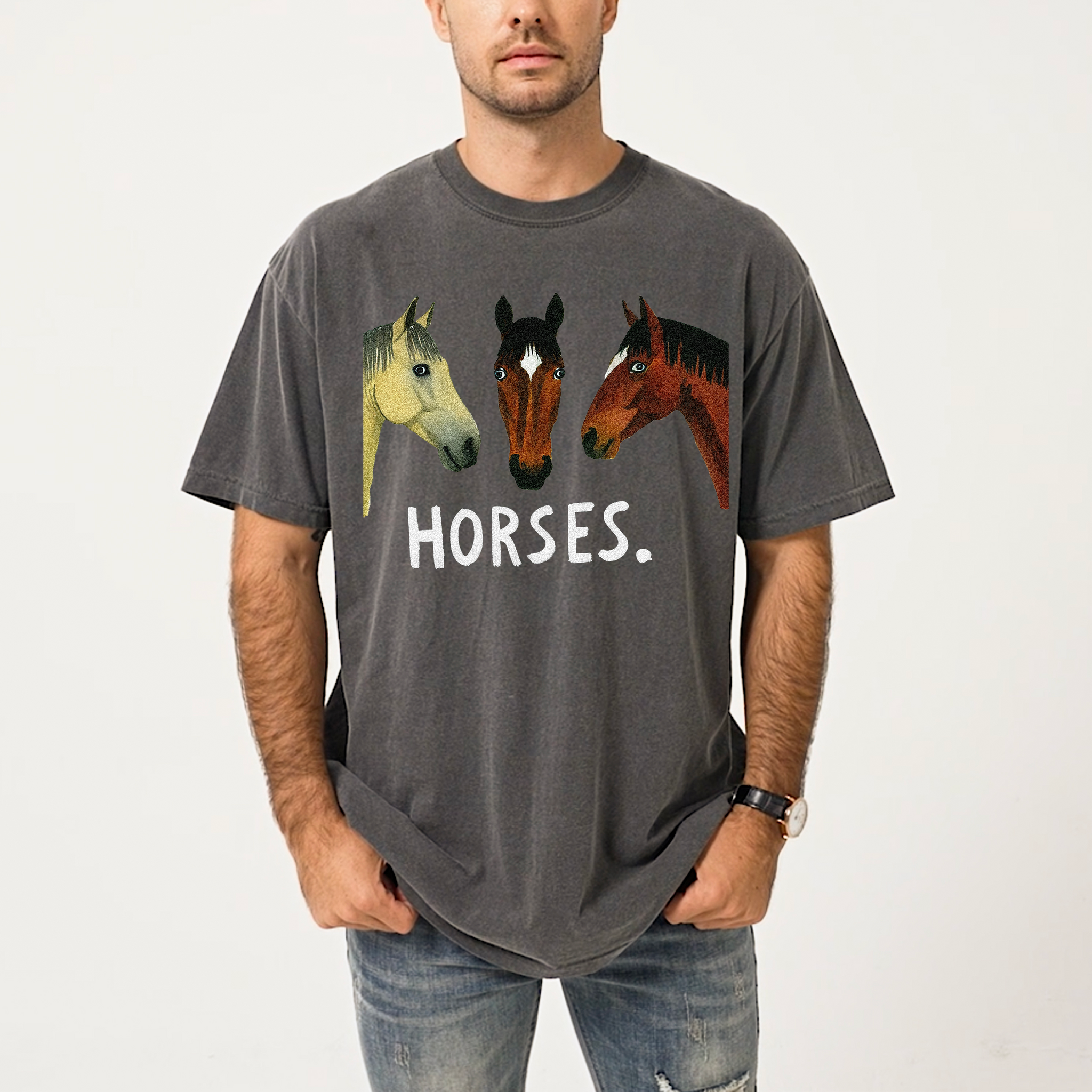 Horses Unisex Unisex Garment-Dyed T-shirt