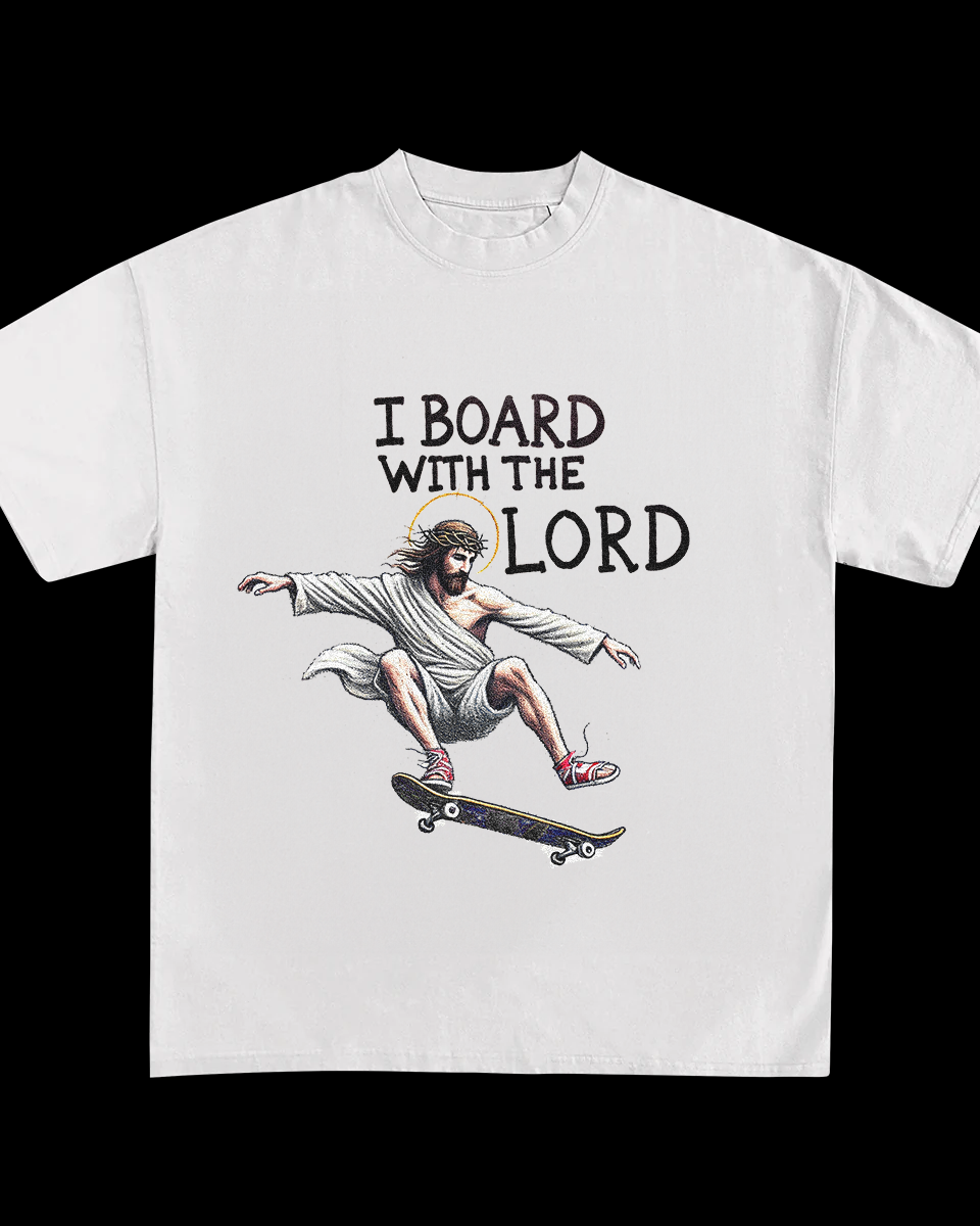 I Board With The Lord Unisex garment-dyed heavyweight t-shirt