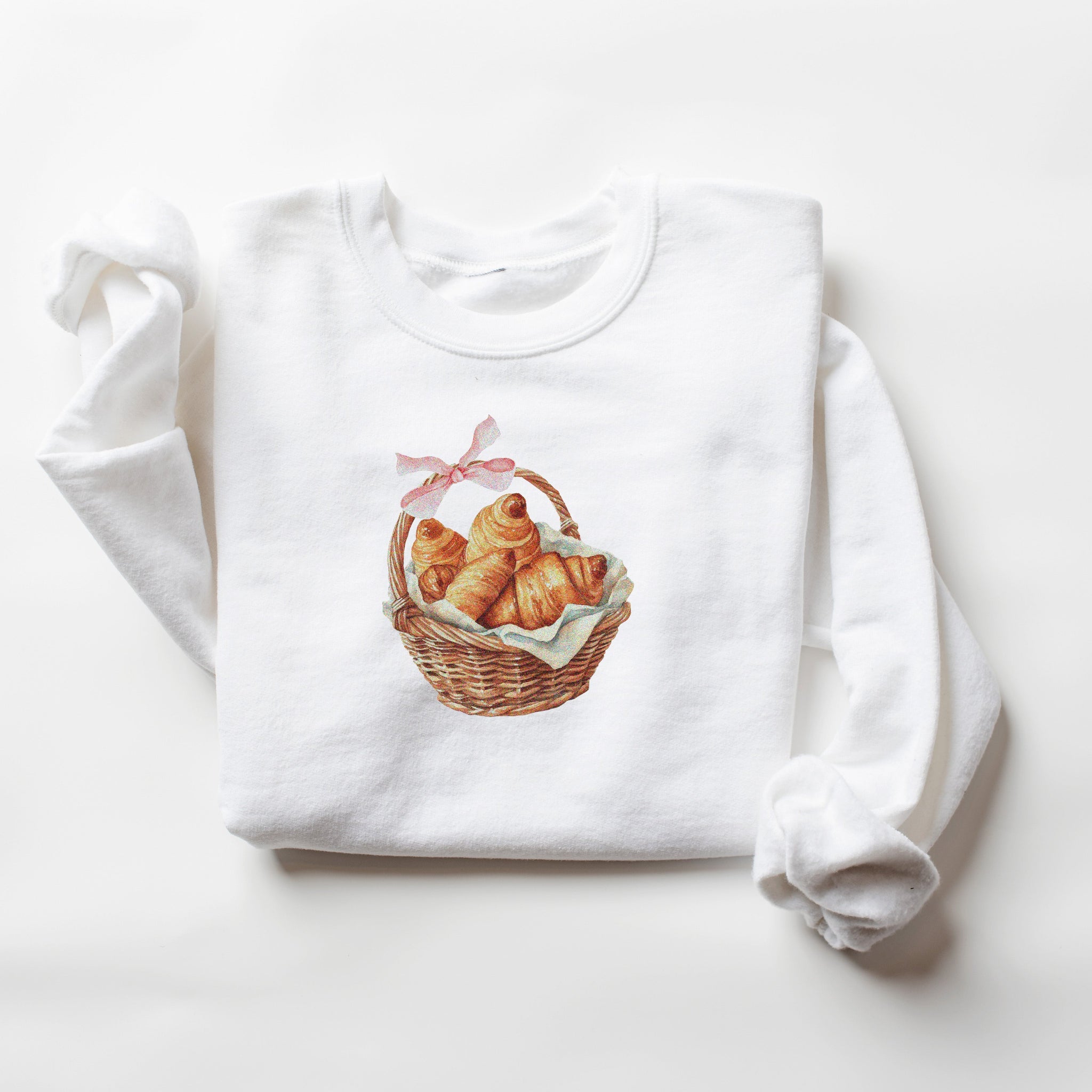 Croissant Basket Cottagecore Unisex Sweatshirt