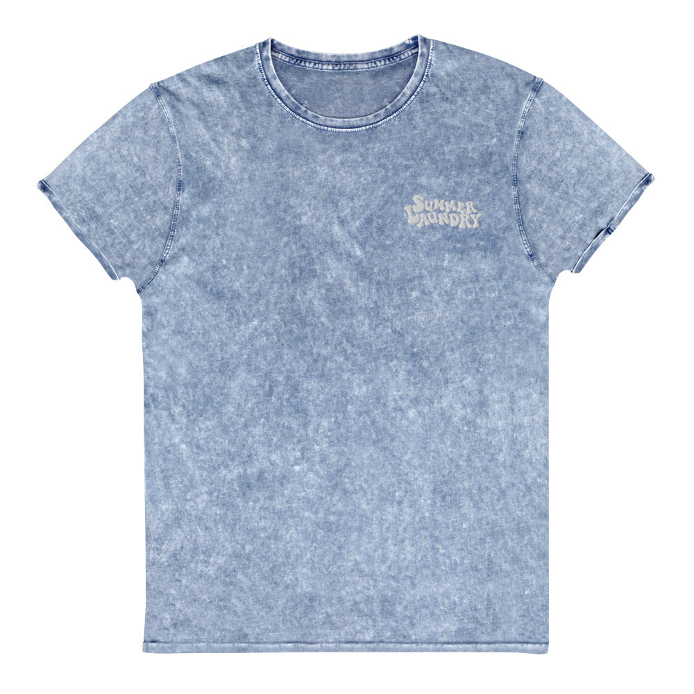 Summer Laundry Embroidered Stonewashed Denim Shirt